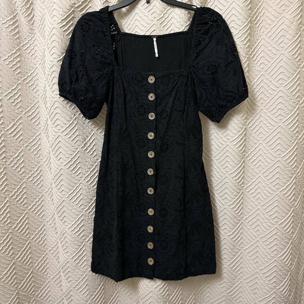 Free People button down mini dress